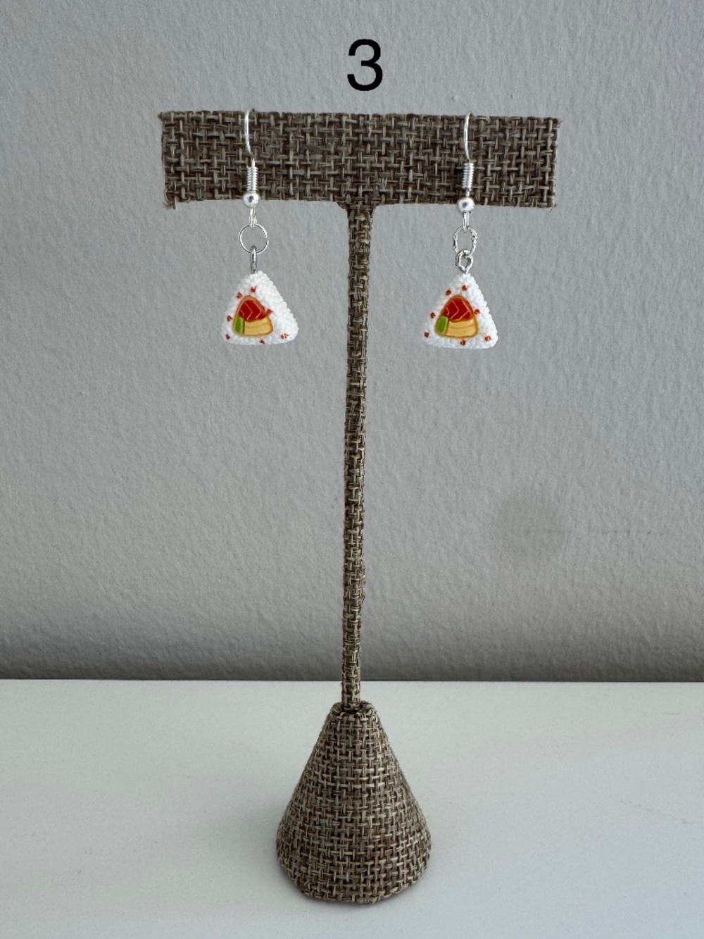 Handmade Sushi Roll Drop Earrings | Cute Foodie Statement Jewelry - Picture 4 of 9